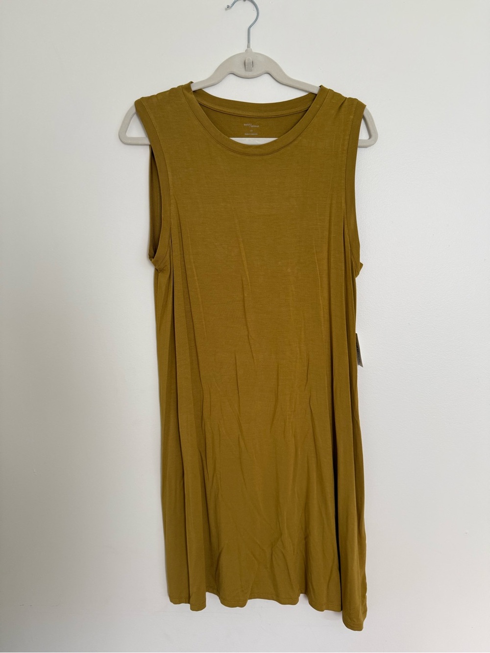 Daily Ritual Mustard Sleeveless Swing Dress